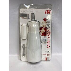 ISI Mini Easy Whip Cream Whipped Cream Maker Half Pint Dispenser White NEW
